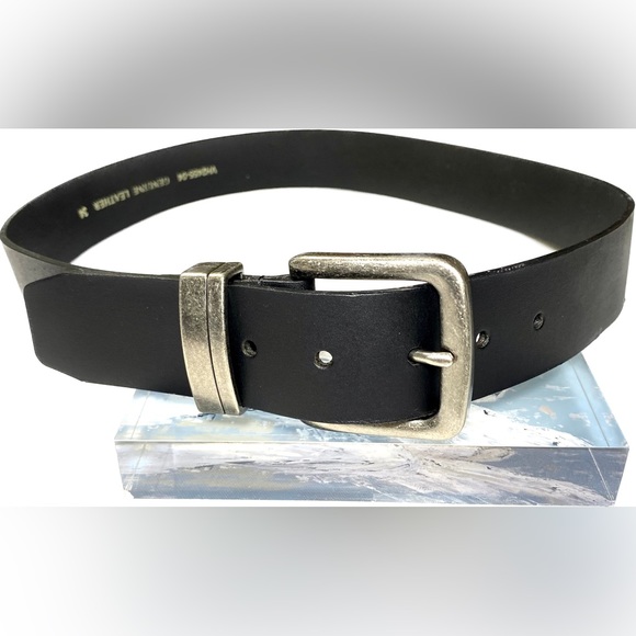 Genuine Leather Classic Black BElT 34 - Picture 1 of 5